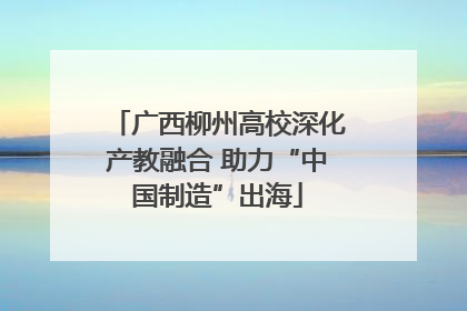 广西柳州高校深化产教融合 助力“中国制造”出海