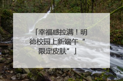 幸福感拉满！明德校园上新端午“限定皮肤”