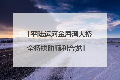 平陆运河金海湾大桥全桥拱肋顺利合龙