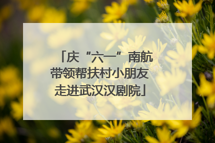 庆“六一”南航带领帮扶村小朋友走进武汉汉剧院