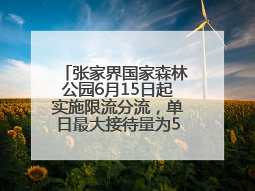 张家界国家森林公园6月15日起实施限流分流，单日最大接待量为5.3万人