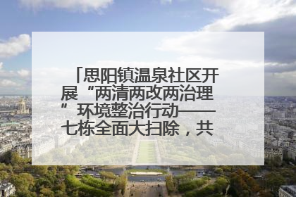 思阳镇温泉社区开展“两清两改两治理”环境整治行动——七栋全面大扫除，共建洁净家园