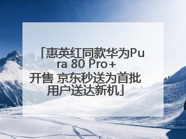 惠英红同款华为Pura 80 Pro+开售 京东秒送为首批用户送达新机