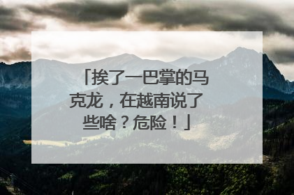 挨了一巴掌的马克龙，在越南说了些啥？危险！