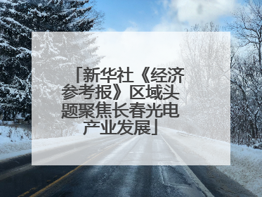 新华社《经济参考报》区域头题聚焦长春光电产业发展