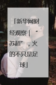 新华网财经观察｜“苏超”，火的不只是足球