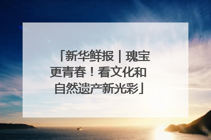 新华鲜报｜瑰宝更青春！看文化和自然遗产新光彩