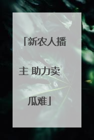 新农人播主 助力卖瓜难