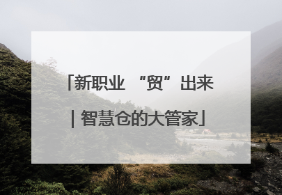 新职业 “贸”出来｜智慧仓的大管家