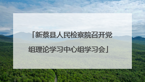新蔡县人民检察院召开党组理论学习中心组学习会