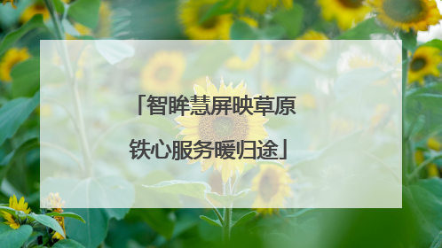 智眸慧屏映草原 铁心服务暖归途