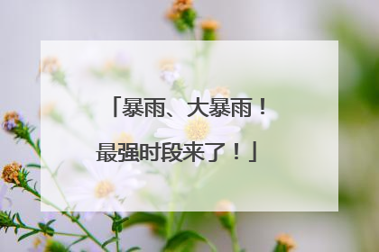 暴雨、大暴雨！最强时段来了！