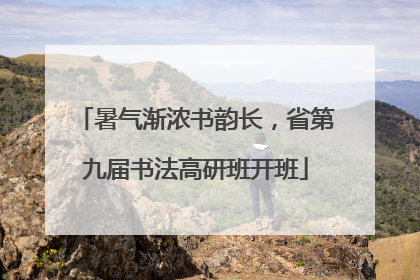 暑气渐浓书韵长，省第九届书法高研班开班