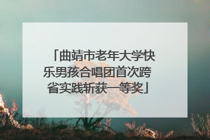 曲靖市老年大学快乐男孩合唱团首次跨省实践斩获一等奖
