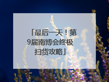 最后一天！第9届南博会终极扫货攻略