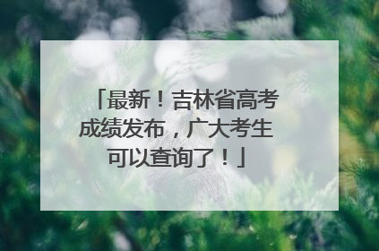 最新！吉林省高考成绩发布，广大考生可以查询了！