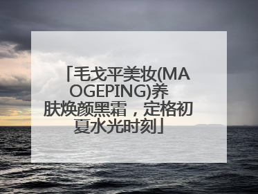 毛戈平美妆(MAOGEPING)养肤焕颜黑霜，定格初夏水光时刻