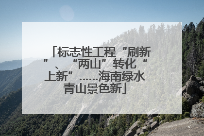 标志性工程“刷新”、“两山”转化“上新”……海南绿水青山景色新