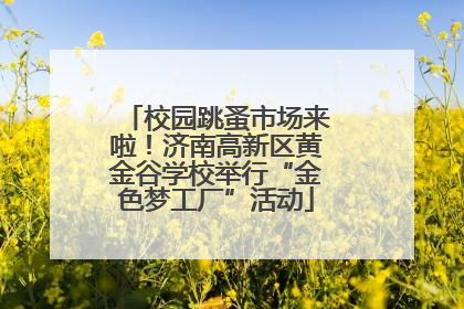 校园跳蚤市场来啦！济南高新区黄金谷学校举行“金色梦工厂”活动