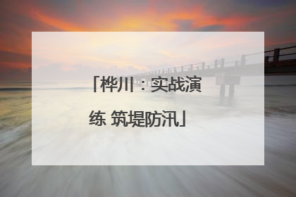 桦川：实战演练 筑堤防汛