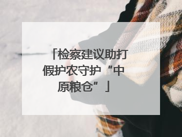 检察建议助打假护农守护“中原粮仓”