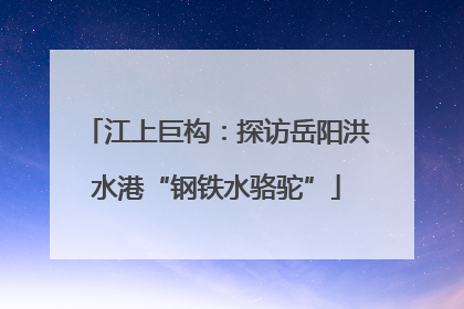 江上巨构：探访岳阳洪水港“钢铁水骆驼”