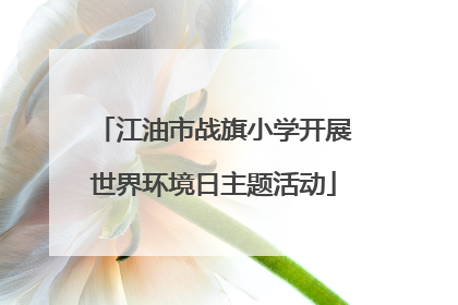 江油市战旗小学开展世界环境日主题活动