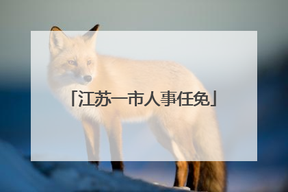 江苏一市人事任免