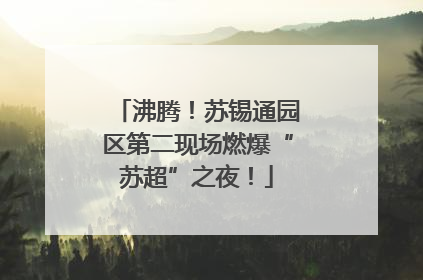 沸腾！苏锡通园区第二现场燃爆“苏超”之夜！