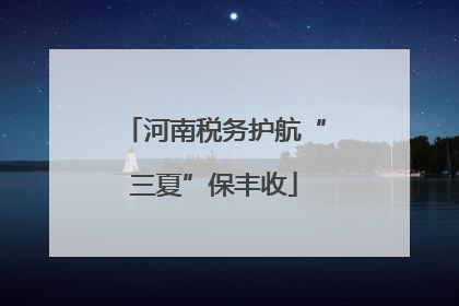 河南税务护航“三夏”保丰收