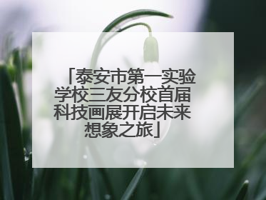 泰安市第一实验学校三友分校首届科技画展开启未来想象之旅