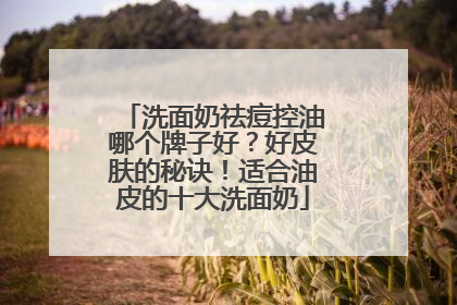 洗面奶祛痘控油哪个牌子好？好皮肤的秘诀！适合油皮的十大洗面奶