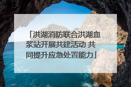 洪湖消防联合洪湖血浆站开展共建活动 共同提升应急处置能力