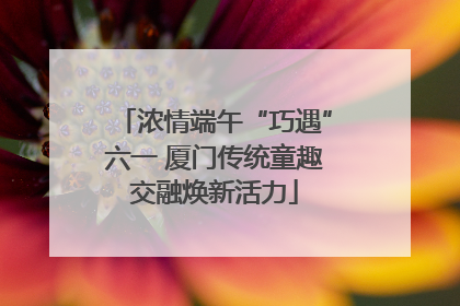 浓情端午“巧遇”六一 厦门传统童趣交融焕新活力