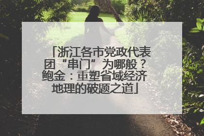 浙江各市党政代表团“串门”为哪般？鲍金：重塑省域经济地理的破题之道