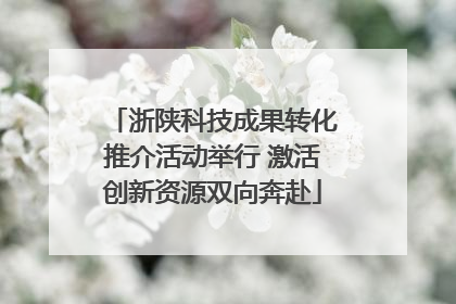 浙陕科技成果转化推介活动举行 激活创新资源双向奔赴