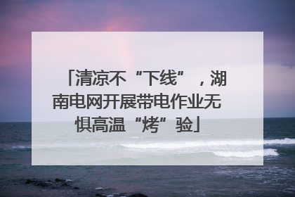 清凉不“下线”，湖南电网开展带电作业无惧高温“烤”验