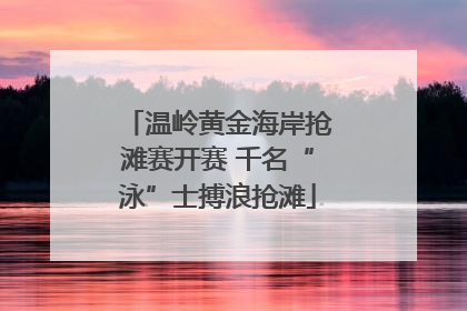 温岭黄金海岸抢滩赛开赛 千名“泳”士搏浪抢滩