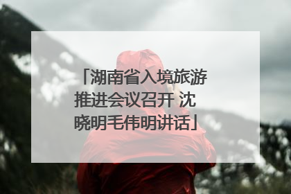 湖南省入境旅游推进会议召开 沈晓明毛伟明讲话
