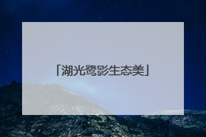 湖光鹭影生态美