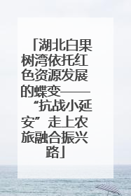 湖北白果树湾依托红色资源发展的蝶变——“抗战小延安”走上农旅融合振兴路