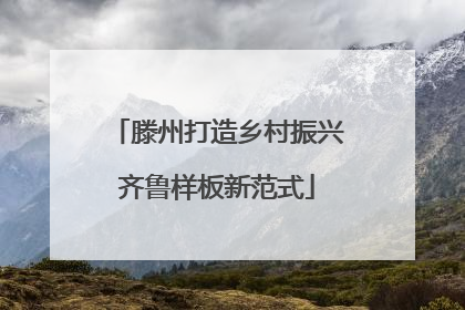 滕州打造乡村振兴齐鲁样板新范式