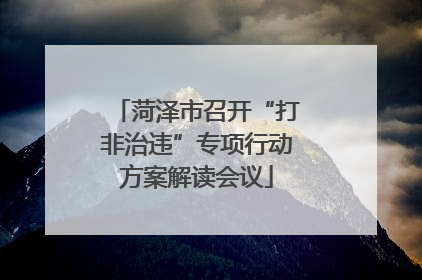 菏泽市召开“打非治违”专项行动方案解读会议