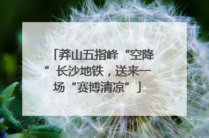 莽山五指峰“空降”长沙地铁，送来一场“赛博清凉”