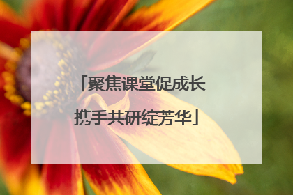 聚焦课堂促成长 携手共研绽芳华