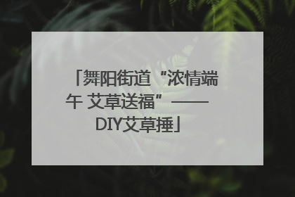 舞阳街道“浓情端午 艾草送福”——DIY艾草捶