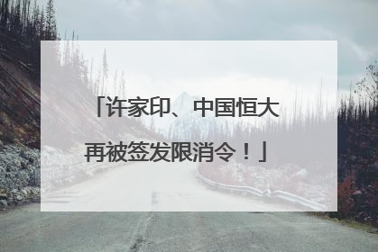 许家印、中国恒大再被签发限消令！