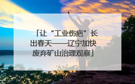 让“工业伤疤”长出春天——辽宁加快废弃矿山治理观察