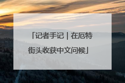 记者手记｜在厄特街头收获中文问候