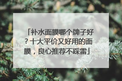 补水面膜哪个牌子好？十大平价又好用的面膜，良心推荐不踩雷